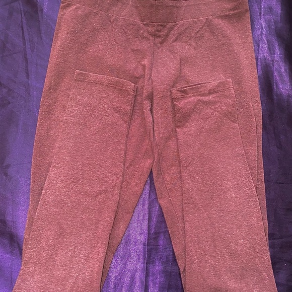 Garage Burgundy High Waisted Leggings - Picture 3 of 5